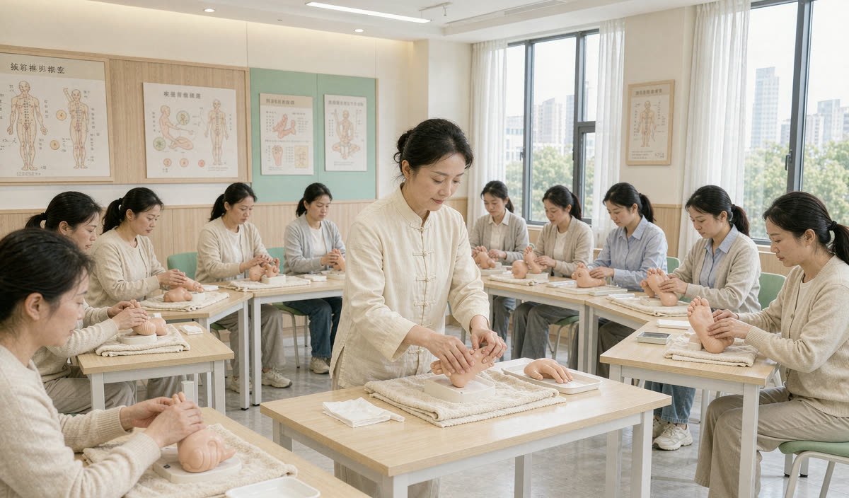 小儿推拿（基础班）培训课堂实拍场景（示意图）